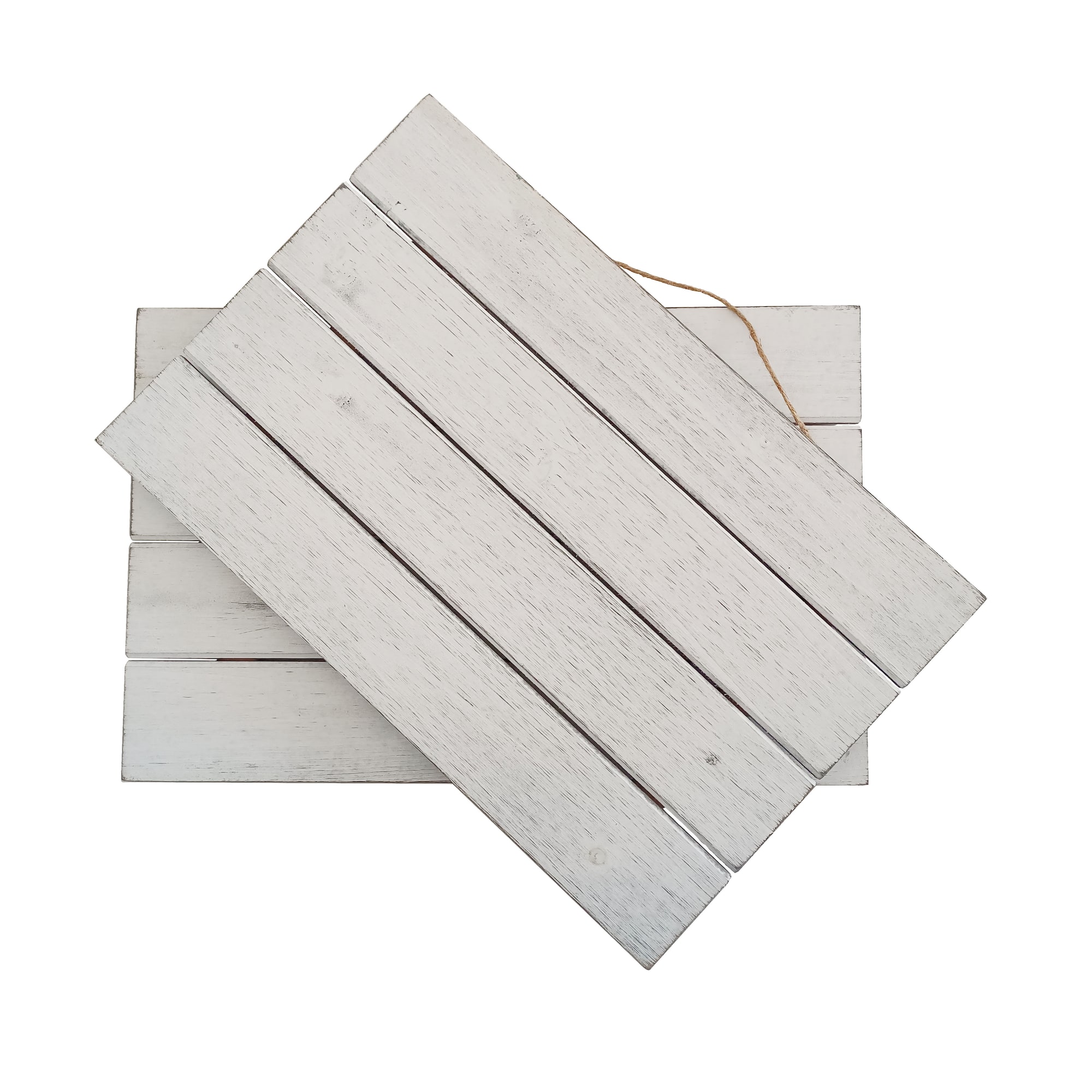 17" Whitewashed Plaque by Make Market™, 2ct.